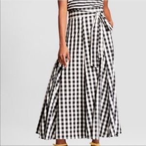 Who what wear gingham maxi skirt small 2